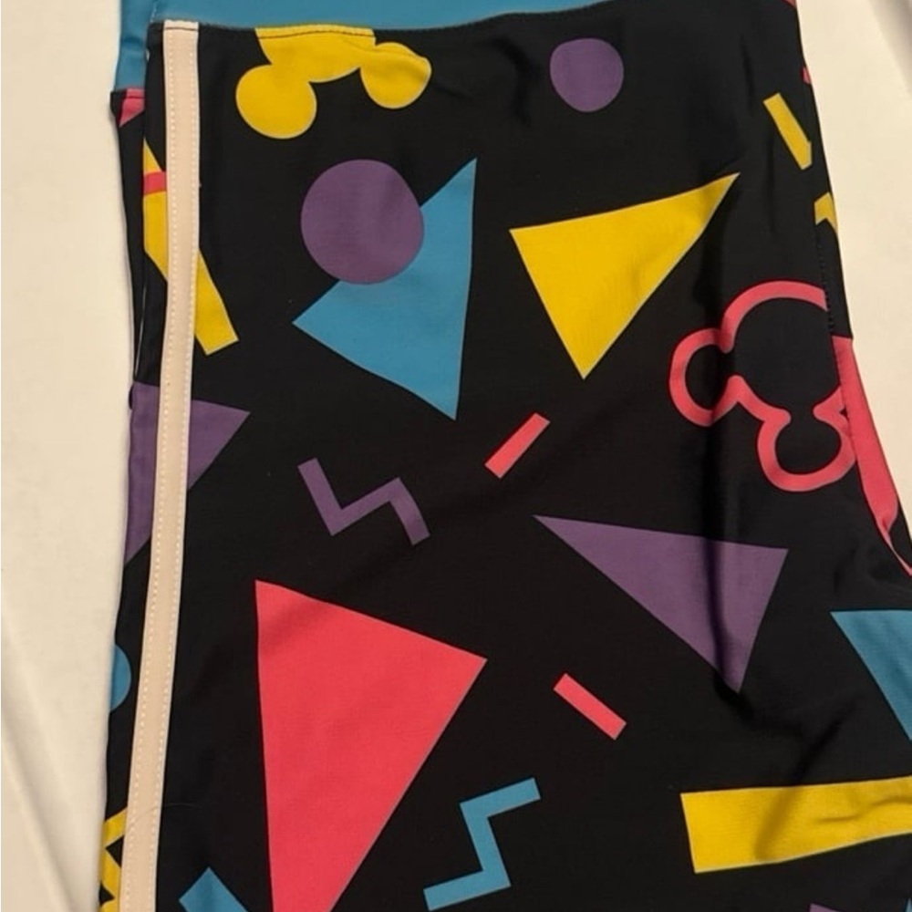 Disney Colorful Geometric Pattern Retro Leggings